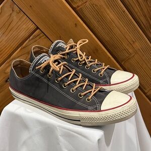 Converse charcoal grey and cream Low-Top Sneakers